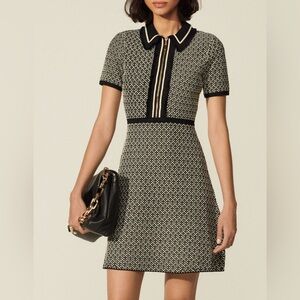 Sandro Polie Stretch Tweed Short Dress FR38 US2/4 $460
